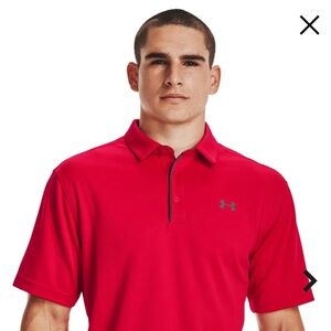 EUC Under Armour Men's Bold Red Polo